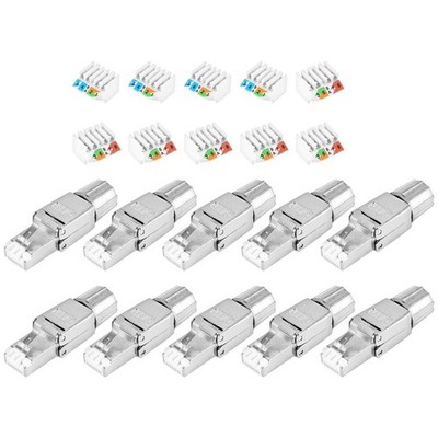 RJ45 Cat7 Steckverbinder Werkzeuglose Wiederverwendbare Geschirmte Ethernet1705