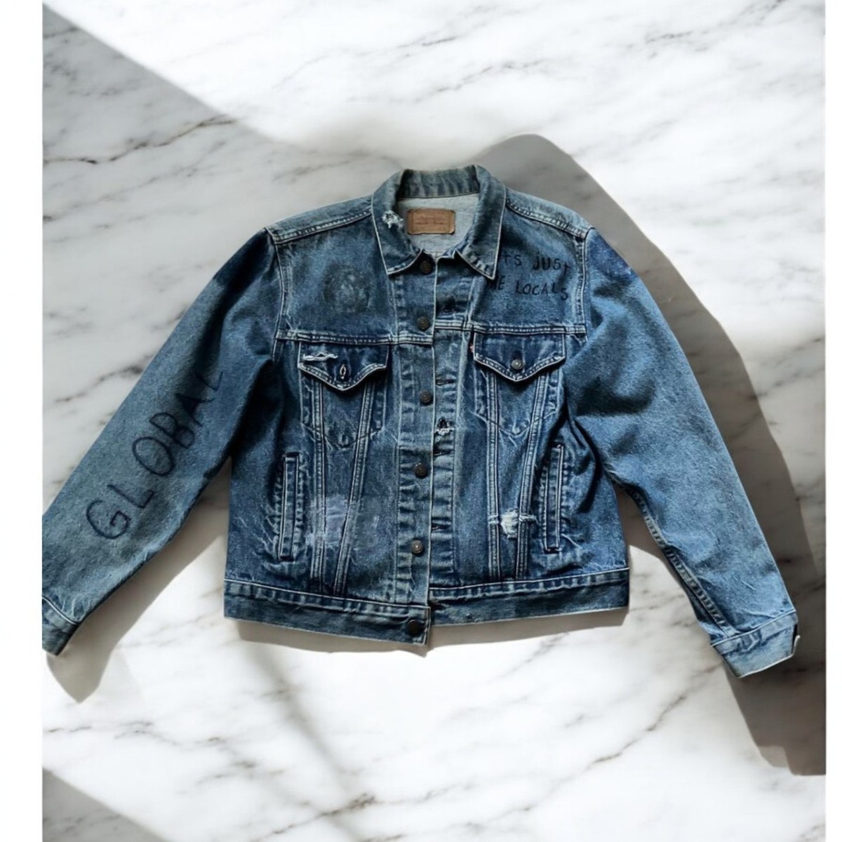 Levi's 70506-0216 Vintage 80s Denim Jacket Size 44 Made in