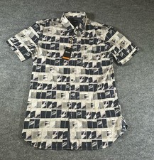 Hugo Boss Men  s Medium Slim Fit Magneton Button Shirt Feather Print NWT