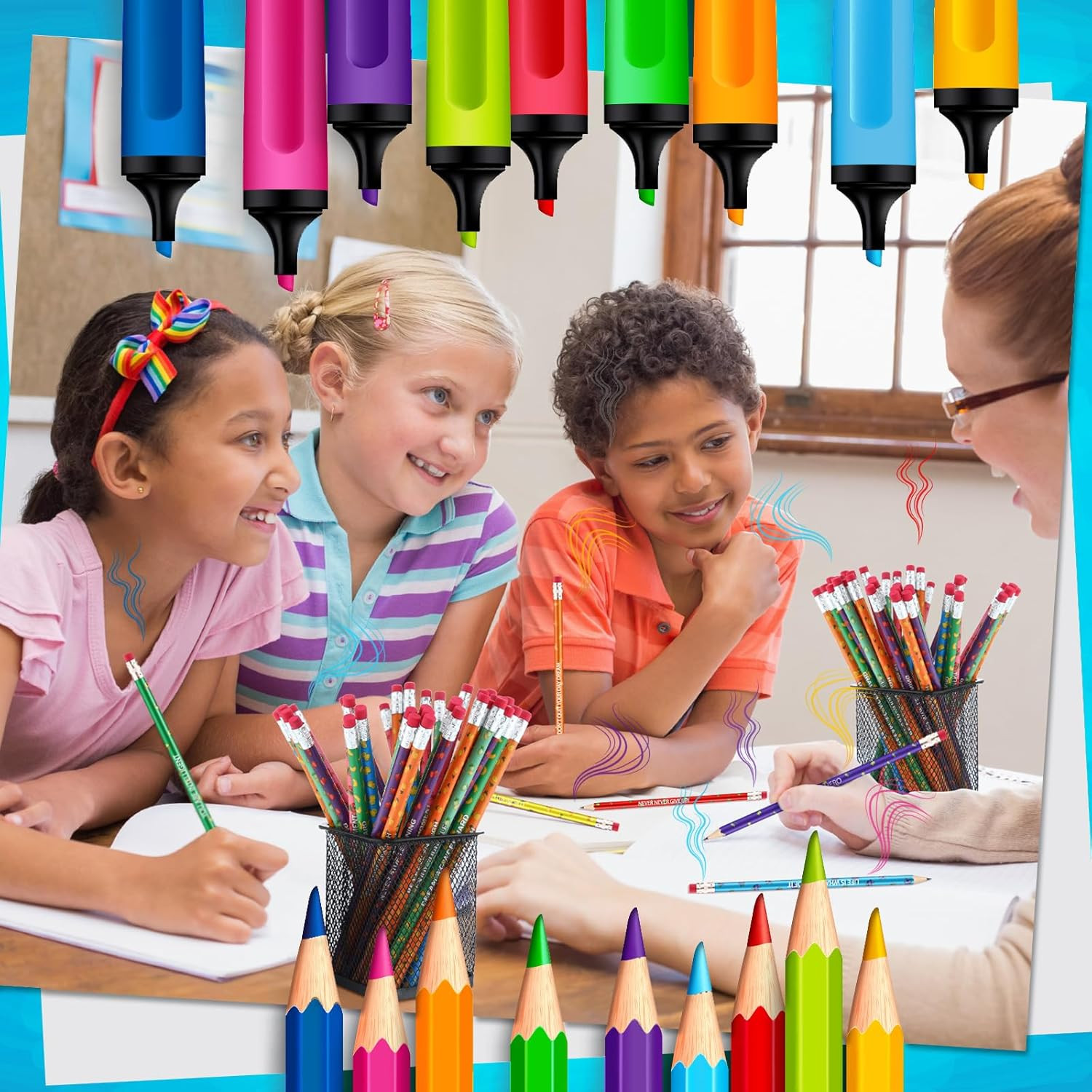 120 Pcs Scented Pencils Bulk for Kids Inspirational Motivational Cute Fun Fruit 