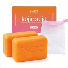 Turmeric Soap, Kojic Acid Soap Bar, 4oz x 2 BARS, Dark Spots Remover for Face an