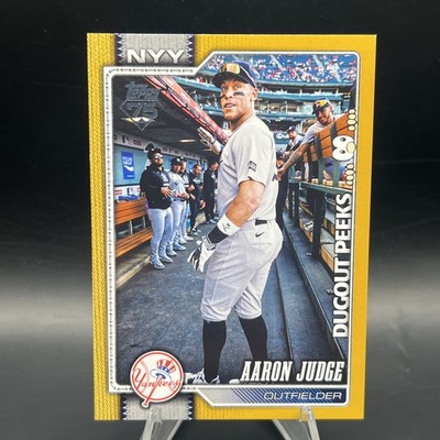 Aaron Judge 2026 Topps Celebration Dugout Peeks SP Gold /50 NY Yankees