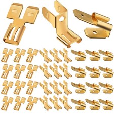 36Pcs Connectors Combination Kit: Double Spade, Piggyback, Chair Gold