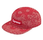 Casquette de camp en denim jacquard Supreme Bandana rouge sale EN MAIN ENVOI RAPIDE