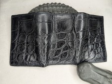 Genuine American Wild Alligator Trifold Wallet Mens Leather Hide Skin Gator JU65