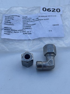 Parker Ermeto EO 2 W08ZL71 Stainless 90° Union Elbow D8L w/ EO DUR Nut