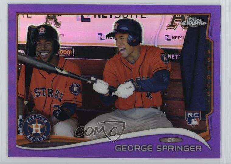 2014 Topps Chrome Retail Purple Refractor George Springer #138 yj7