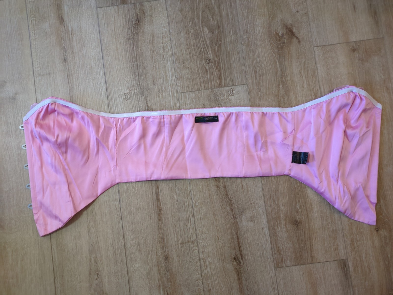 Finesse Saranna Pink Chiffon Flower Satin Corset Top XL