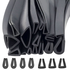 Flexible U Channel Rubber Edge Trim Seal Protector Guard For Metal Glass CarDoor