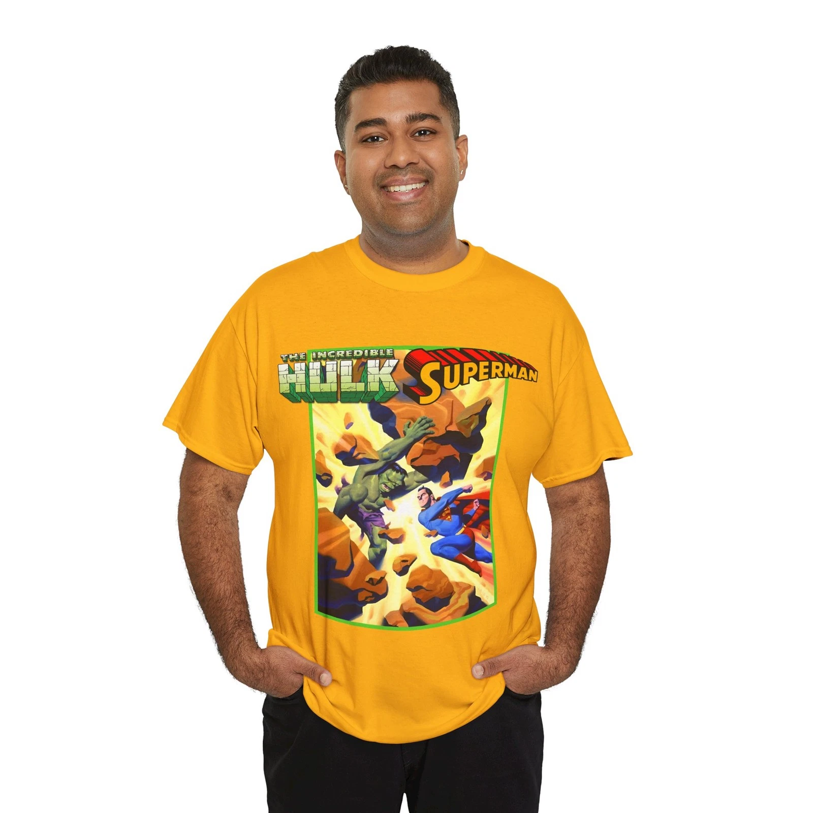 Hulk Vs Superman T-Shirt - Steve Rude Art - DC Comics & Marvel 90s Crossover