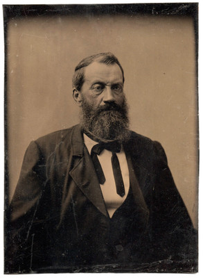 Possible Joseph Joachim Famed Violinist Tintype Portrait c1870 Antique 1/6 Plate