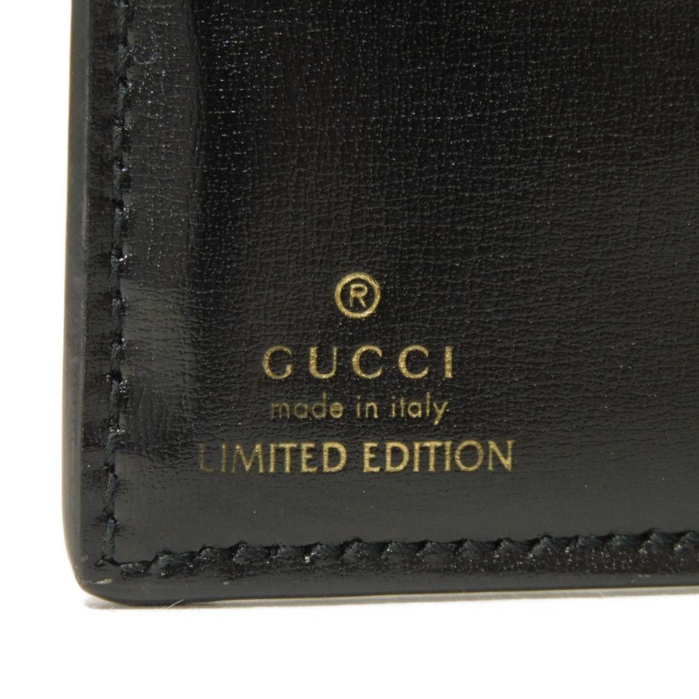 Gucci Ophidia Calf Leather Python Wallet Women Bl… - image 5