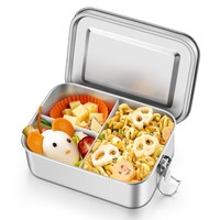 Edelstahl Brotdose Bento Box Lunchbox Kinder Mit FäChern 850Ml Auslaufsicher