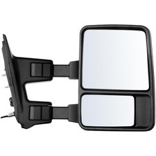 Tow Mirror 2008-2016 Ford F250-F550 Super Duty Manual Black RH No Heat/Turn