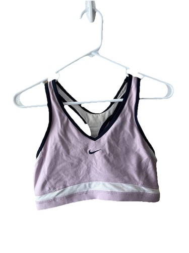 Y2K Nike Embroidered logo Sport Bra in purple size medium 2000s front logo