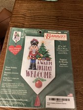Warm Holiday Welcome Banner Counted Cross Stitch Kit 8729 Dimensions 2004. NIP