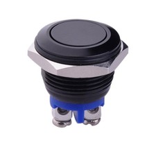 Reusable 12V Push Button Switch with Metal Shell for Car and Truck Black
