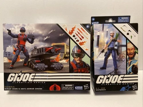 G.I.JOE LOT Of  2 CLASSIFIED SERIES 6" DELUXE: SCRAP-IRON  #74 + SHIPWRECK #70