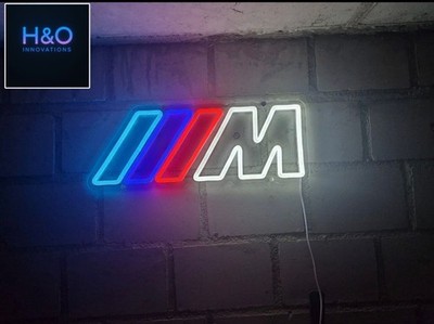 BMW M Logo LED Wand Dekoration Neon Beleuchtung Schild Garage Auto Geschenk