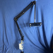 Articulating Alum/Steel Tablet Stand Desk, Adjustable Foldable Arm Holder Mount