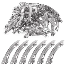 80Pcs 2.75 Inch French Barrette Hair Clips, 70mm Metal Hair Clips for DIY Hai...