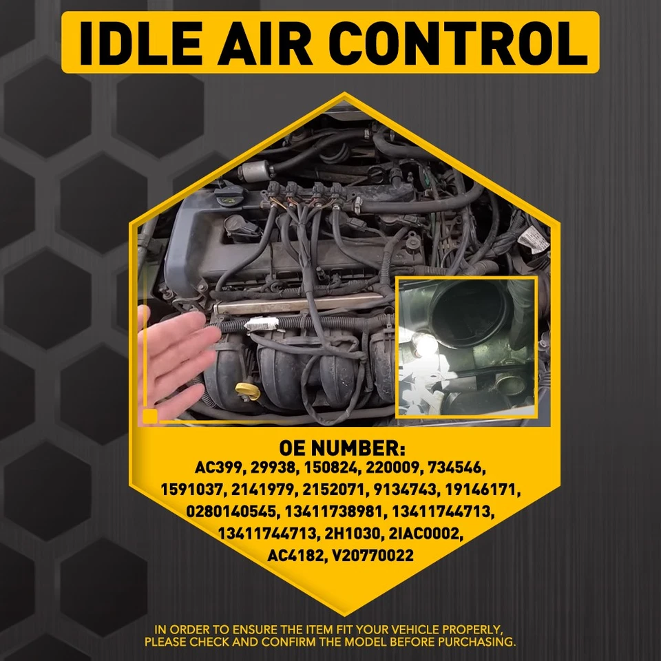 FOR BMW E36 E46 E39 E83 E60 E85 323 325 328 330I M3 IAC Idle Air Control Valve E - Image 3 of 4