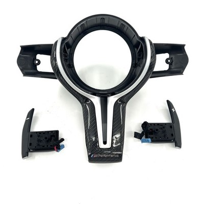 BMW M PERFORMANCE GLOSS CARBON STEERING WHEEL TRIM PADDLE COMPATIBLE F87 F80 F82