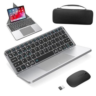 Foldable Keyboard and Mouse,  Folding Wireless Bluetooth Keyboard and Mouse
