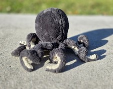 JELLYCAT  *Inky* Octopus Black / Dark Gray 9"  Plush  Rare/ Retired TAGS REMOVED