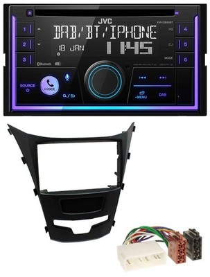 JVC MP3 USB 2DIN DAB Bluetooth CD Autoradio für SSangYong Korando ab 2013
