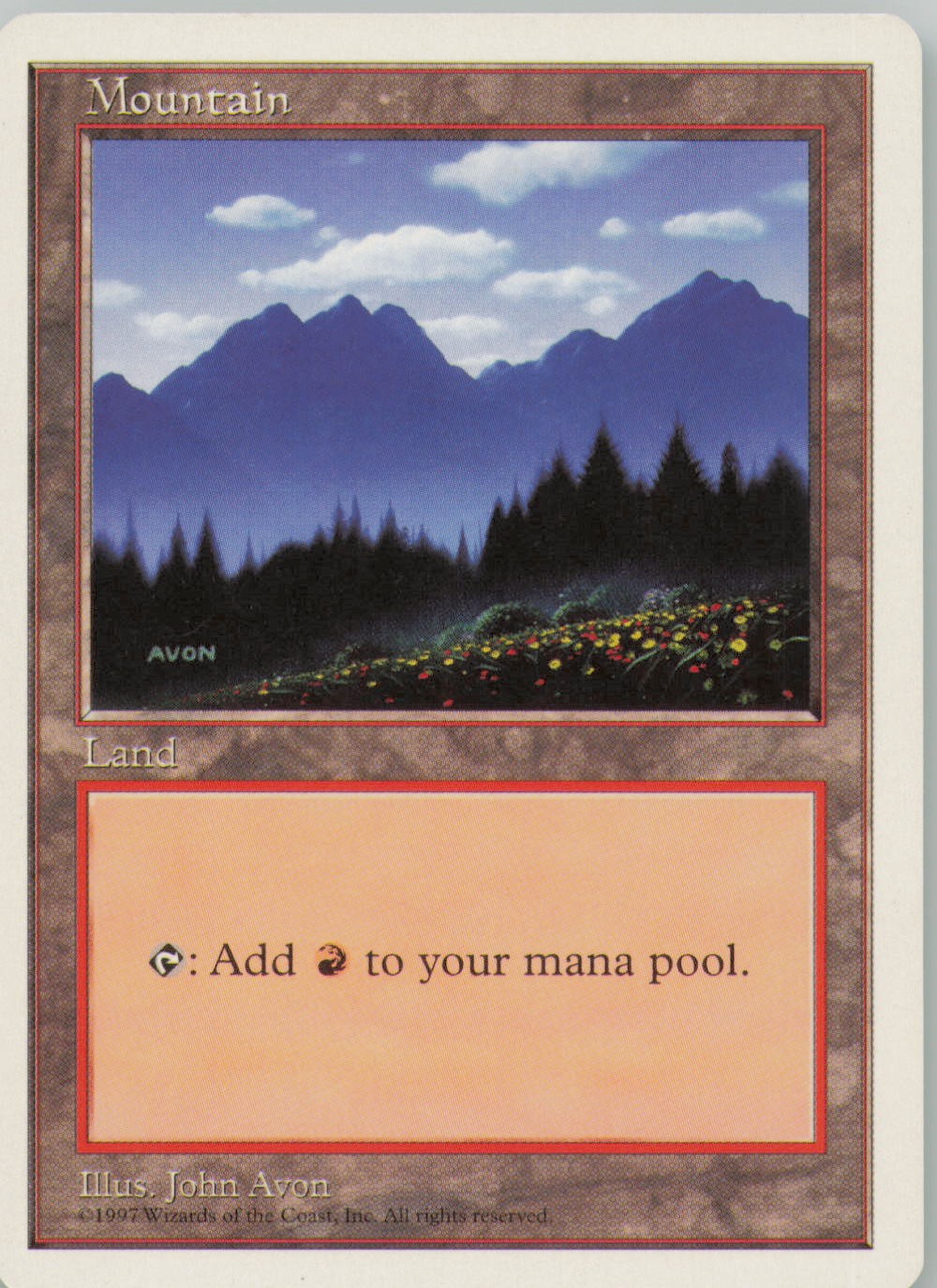 MOUNTAIN (445) 445 LAND FIFTH EDITION MAGIC: THE GATHERING NM
