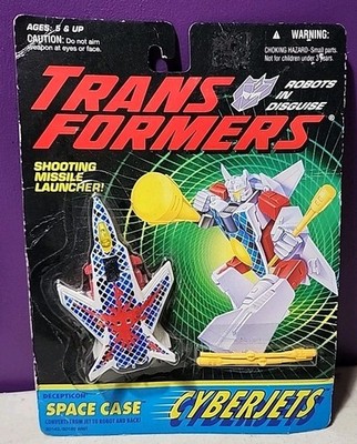 Vintage 1994 Transformers G2 Cyberjets Space Case Mint Damaged On Card 