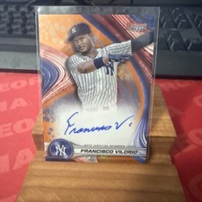 2024 Bowman's Best - Francisco Vilorio Auto Orange Refractor #/25 