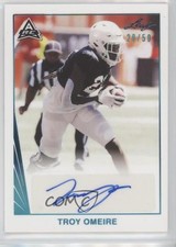 2021 Leaf Memories 1990 Base Platinum Spectrum 28/50 Troy Omeire Auto 0wp8