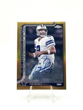 2025 Topps Chrome Tony Romo Auto Gold Refractor /50 Dallas Cowboys Football  