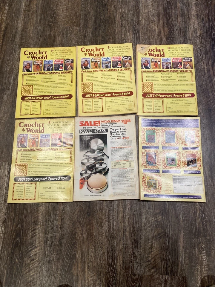 Crochet Pattern Book Crochet World April 1980 Lot Of 6 Magazines - Image 2 of 2