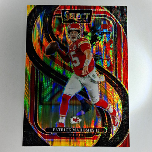 Panini 2024 Select Football Red & Yellow Shock Prizm Patrick Mahomes II #120