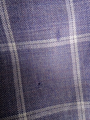 Santoria Castangia Mens Jacket Sal Lauretta Inherited Window Pane Purple 58 Flaw - Picture 24 of 24