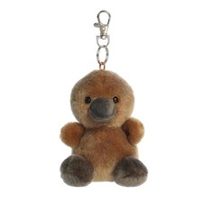 Aurora Palm Pals Patty Platypus Clip On Plush 4.5 Inch Brown