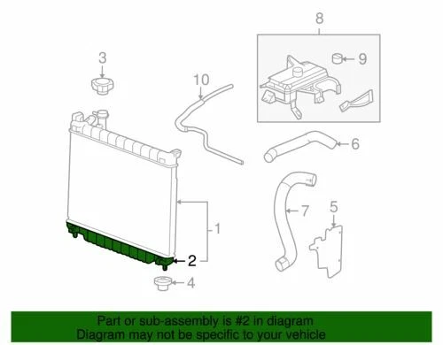 Подлинный переливной бак охлаждающей жидкости GM 2002-2009 Chevrolet GMC Buick Envoy XL 89022552 - Изображение 2 из 2