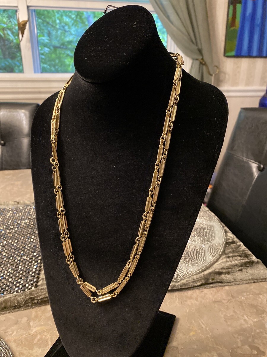 Signed DIRECTION ONE Vintage Retro Gold Tone Chain Link