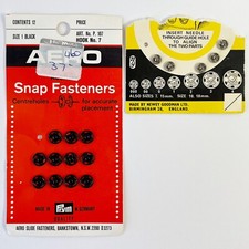 Vintage Lot Aero & Newey Goodman Slide Snap Fasteners