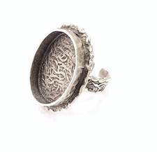 Ring Blank Setting Resin Cabochon Base inlay Mounting jewelry Accessories G9113