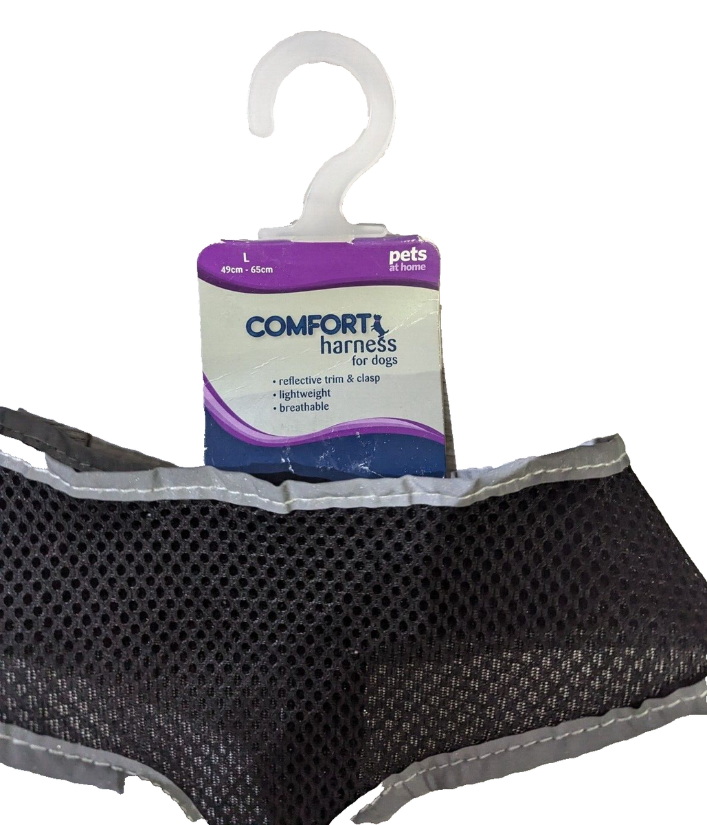 PETS AT HOME COMFORT MESH HARNESS (LARGE) BLACK 49 65 cm