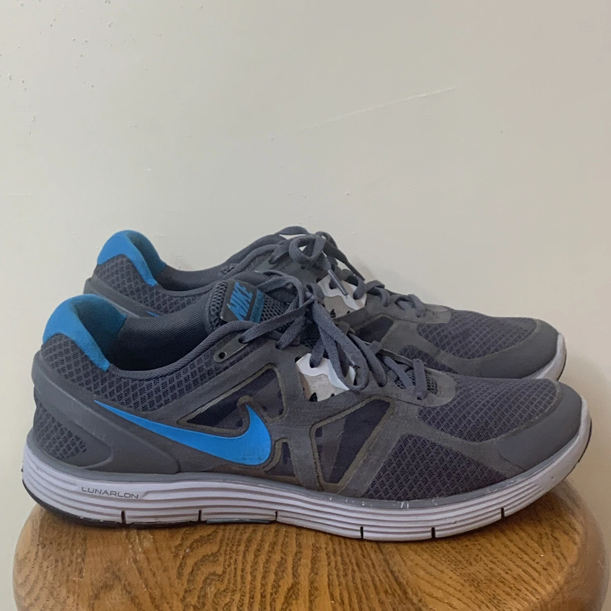 Nike 12.5 Grey Blue Low Top Running Shoes 454164-040 Men's | eBay