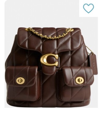 Coach Tabby quilted Backpack MAPLE   -HTF NWT