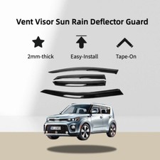 Window Visor Sun Rain Deflector Guard Fits Kia Soul 2020-2023 Window Visor Sun Rain Deflector Guard Fits Kia Soul 2020-2023