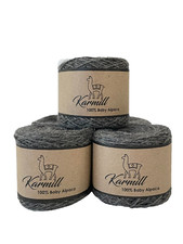 Alpaca Wool Skeins 100 Baby Alpaca Yarn Sport Weight Lot- 5 Skein Dark Gray 402