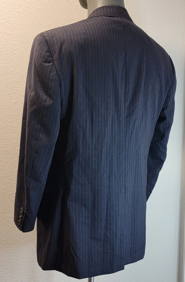 Blazer Abrigo Deportivo Chaqueta Oxxford Clothes Para Hombres Talla 42R Azul Marino Lana a Rayas Foto 3 de 4