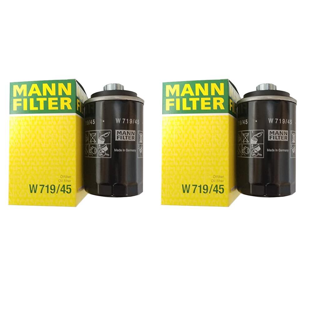 Mann Set Pair of 2 Oil Filters W71945 for Audi A3 A4 TT VW Beetle Jetta Passat